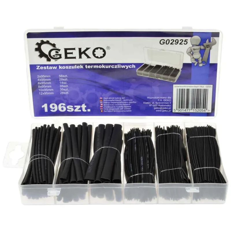 Termocauruļu komplekts meln. 196gb