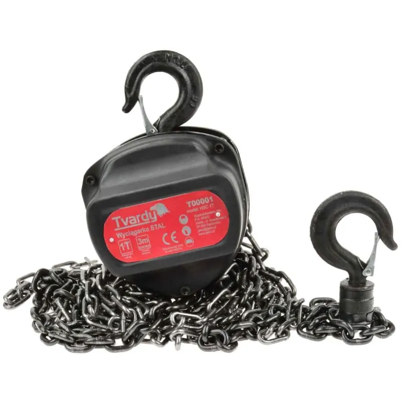 Ķēdes pacēlājs 1000kg 3m Tvardy