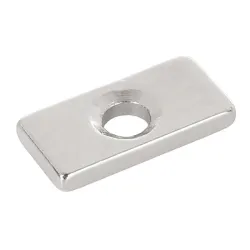 Neodīma magnēts 20x10x3mm ar caurumu 2 gab