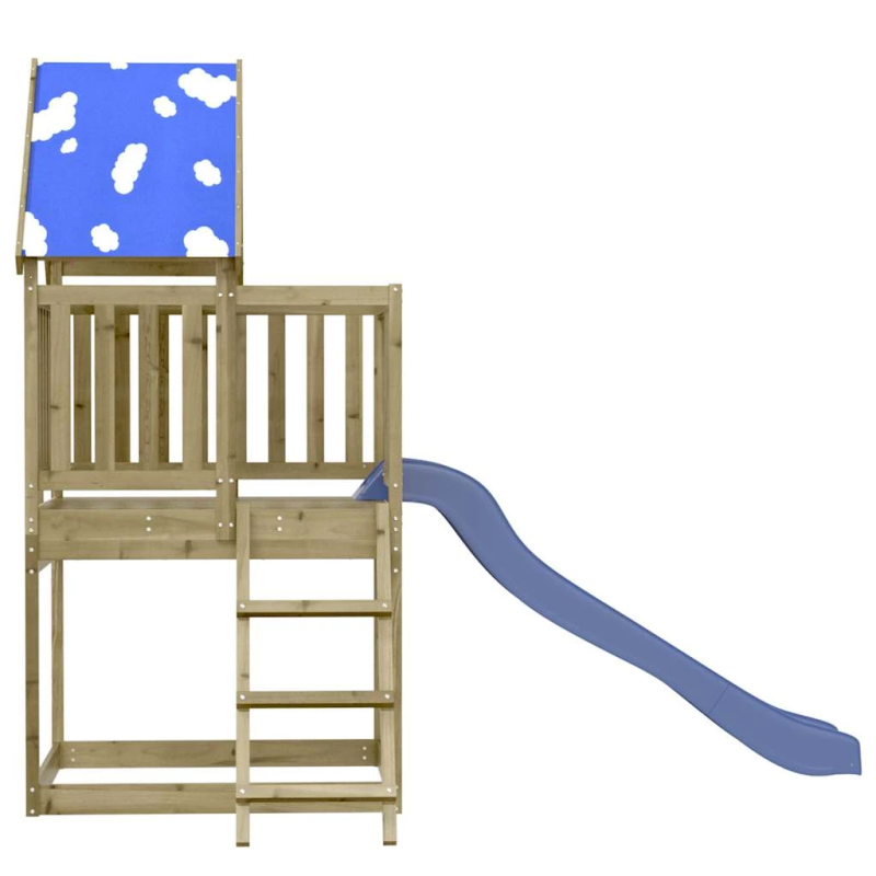 vidaXL āra rotaļu laukums, impregnēts priedes koks