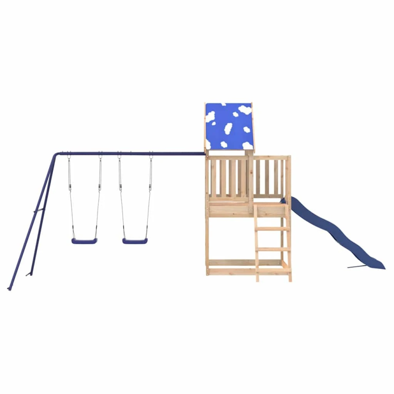 vidaXL āra rotaļu laukums, priedes masīvkoks