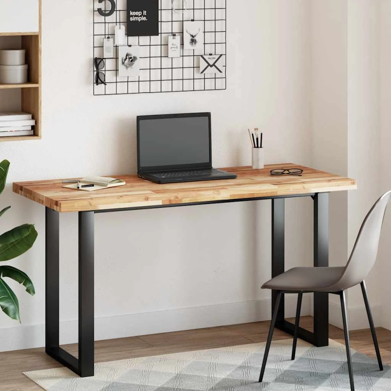 vidaXL rakstāmgalda virsma, 140x60x4 cm, eļļas apdare, akācijas koks