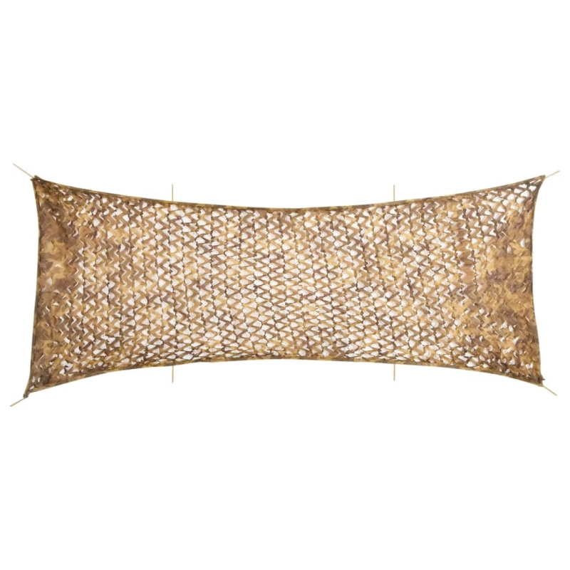 vidaXL maskēšanās tīkls ar somu, 721x294 cm, smilšu krāsa