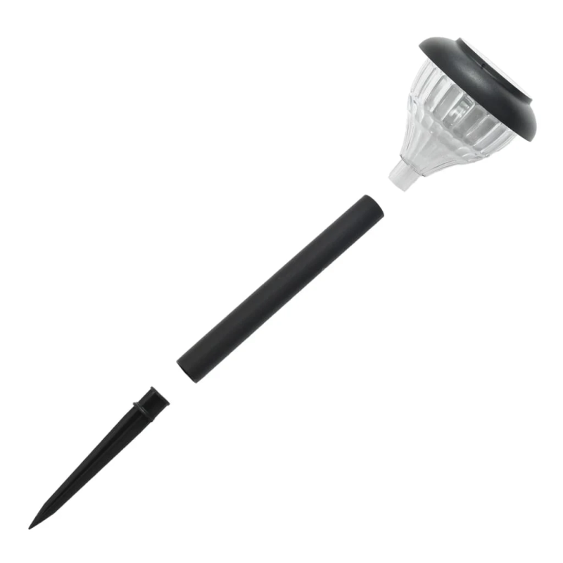 vidaXL solārās ceļa lampas ar mietiņiem, 4 gab., silti baltas un RGB