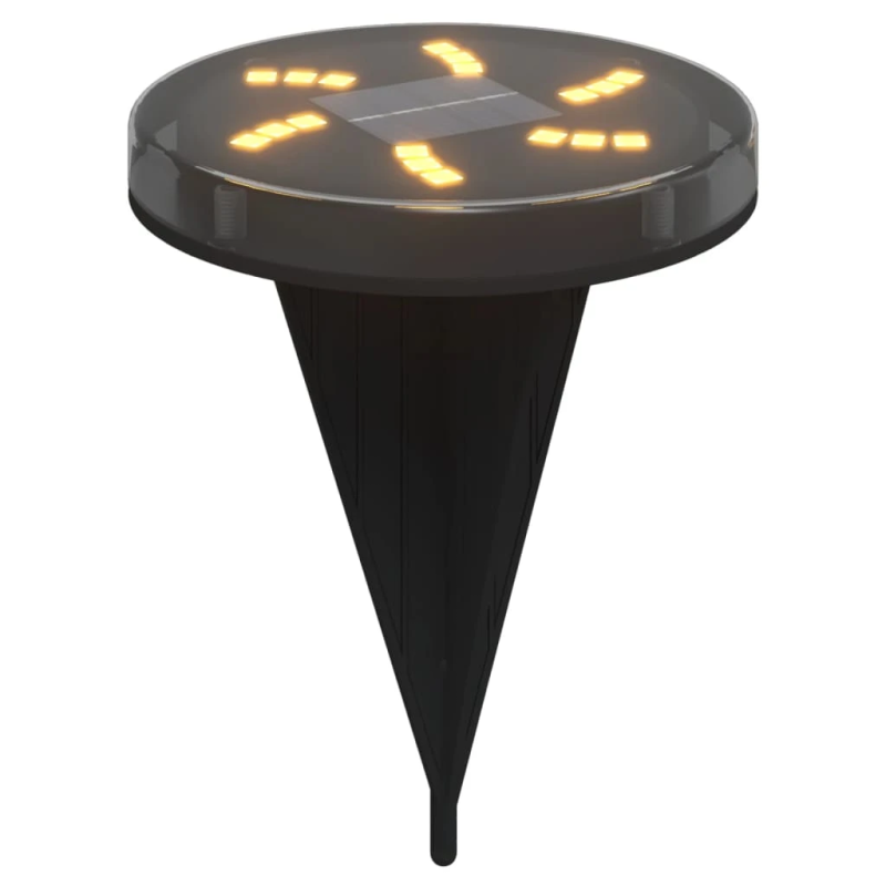 vidaXL solārās zemes gaismas ar zemes tapām, āra 12 gab., silti baltas