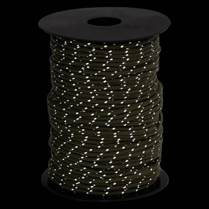 vidaXL telts virve, atstarojoša, ar savilcējiem, 50 m, 3 mm