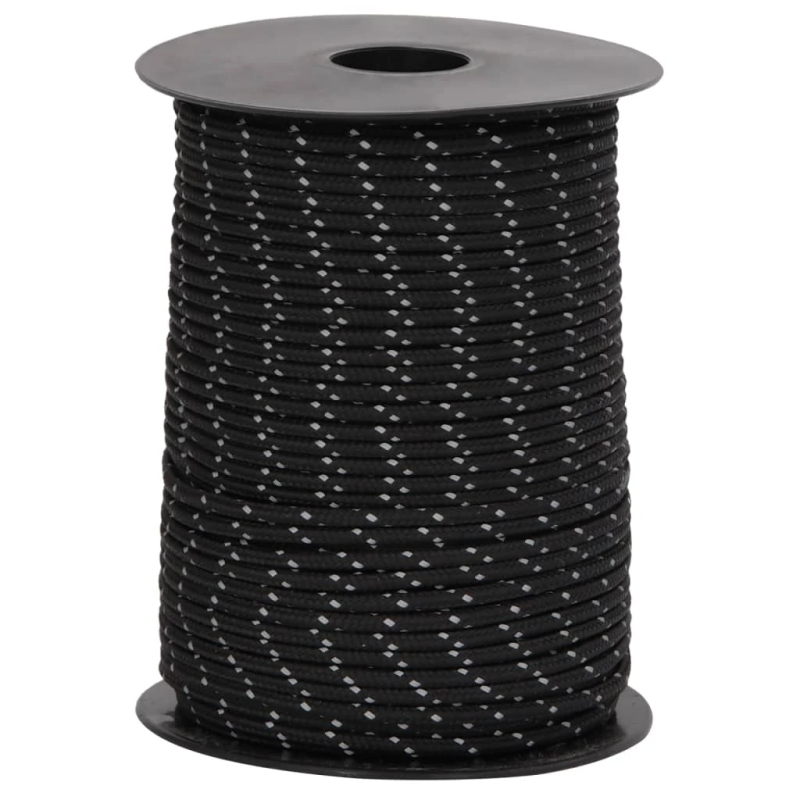 vidaXL telts virve, atstarojoša, ar savilcējiem, 50 m, 3 mm