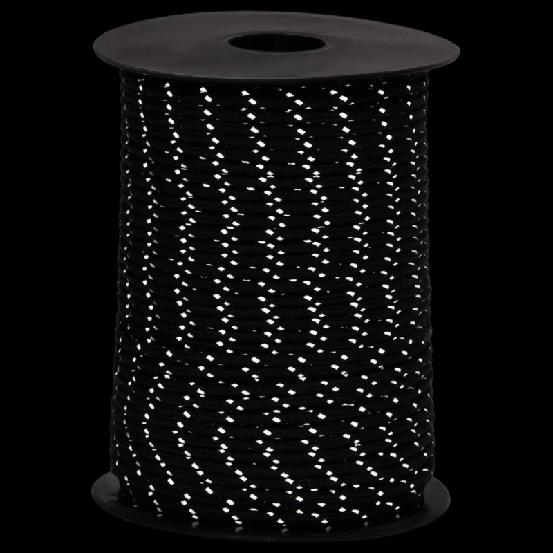 vidaXL telts virve, atstarojoša, ar savilcējiem, 50 m, 3 mm