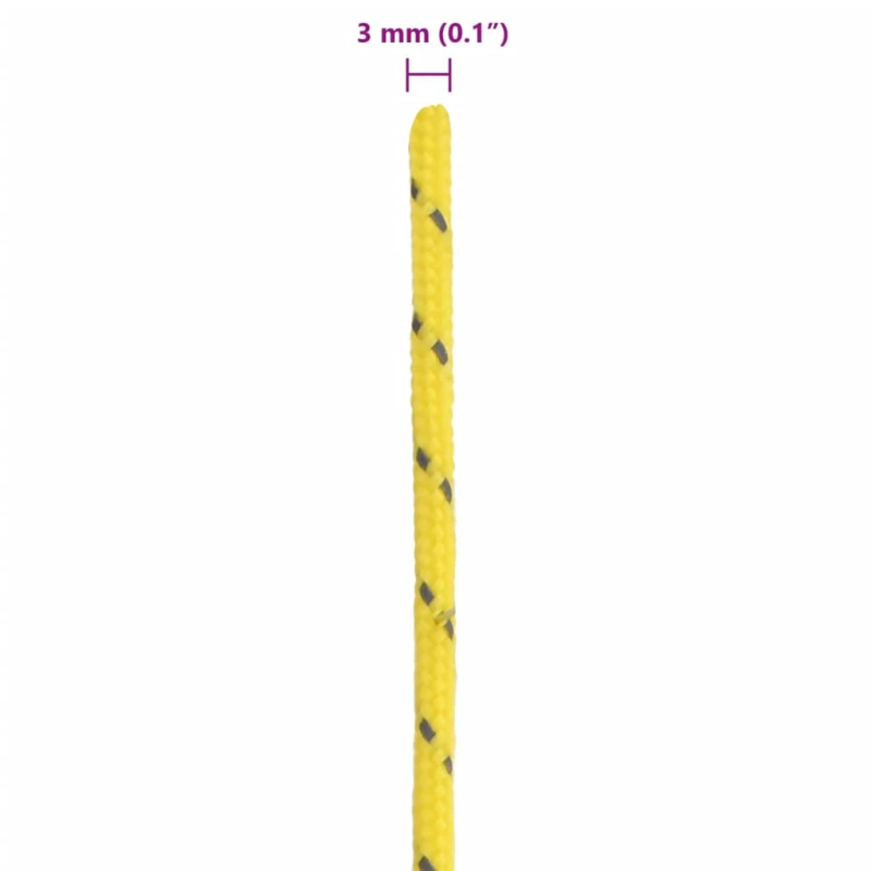 vidaXL telts virve, atstarojoša, ar savilcējiem, 50 m, 3 mm