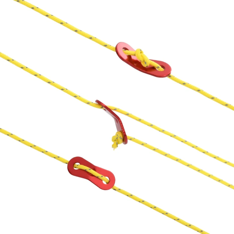 vidaXL telts virve, atstarojoša, ar savilcējiem, 50 m, 3 mm