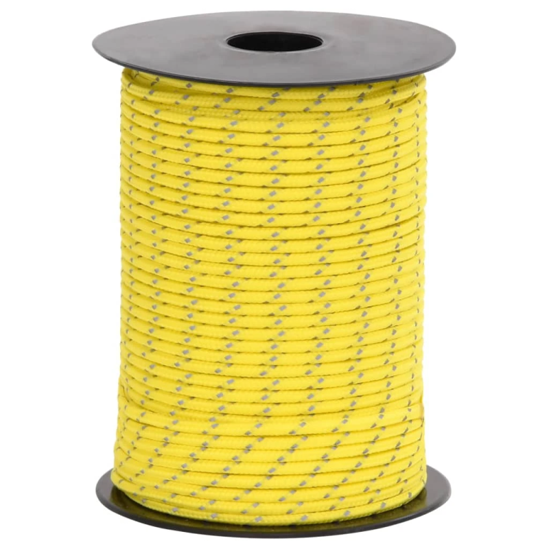 vidaXL telts virve, atstarojoša, ar savilcējiem, 50 m, 3 mm