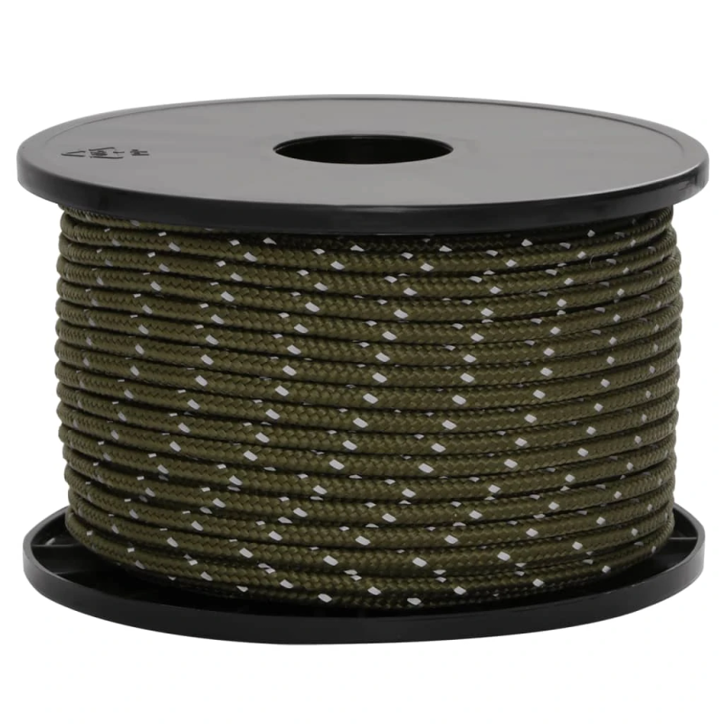 vidaXL telts virve, atstarojoša, ar savilcējiem, 50 m, 5 mm