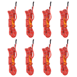 vidaXL telts virve ar savilcējiem, atstarojoša, 8 gab., 4 m, 4 mm