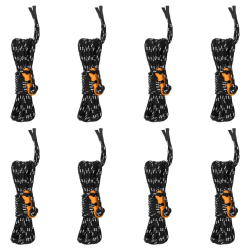 vidaXL telts virve ar savilcējiem, atstarojoša, 8 gab., 4 m, 4 mm