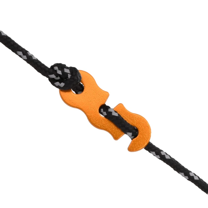 vidaXL telts virve ar savilcējiem, atstarojoša, 8 gab., 4 m, 4 mm