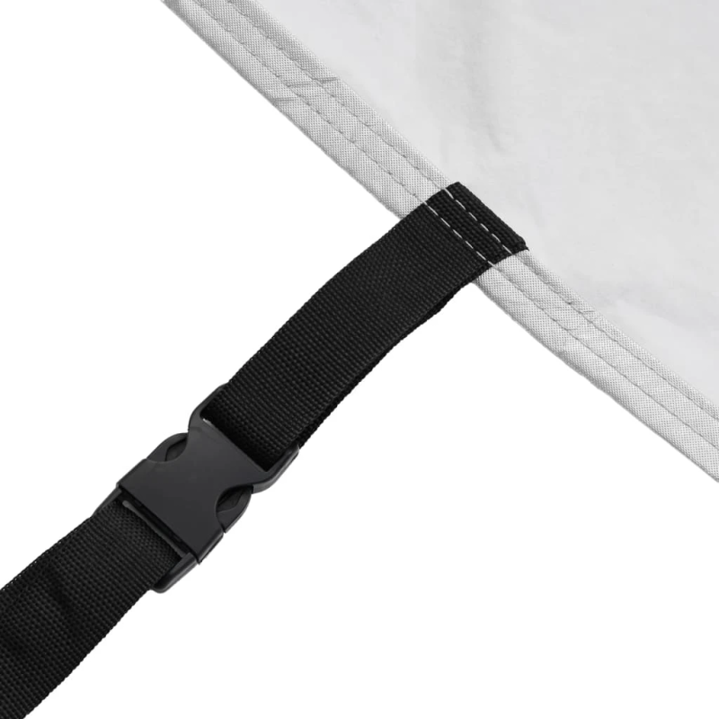 vidaXL automašīnas pārsegs sedanam ar sprādzes siksnām, sudraba, XL