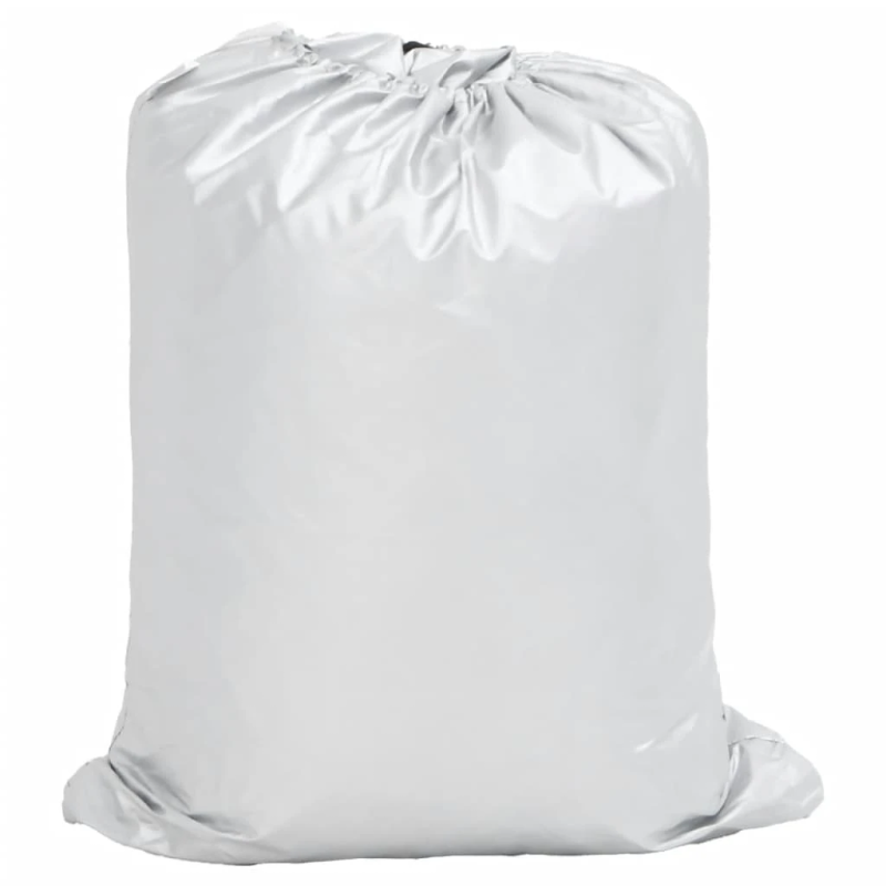 vidaXL automašīnas pārsegs ar sprādzes siksnām, sudraba, L