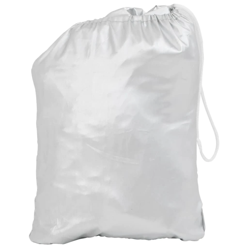 vidaXL mašīnas vienas puses pārsegs, ar āķiem, sudraba, XL