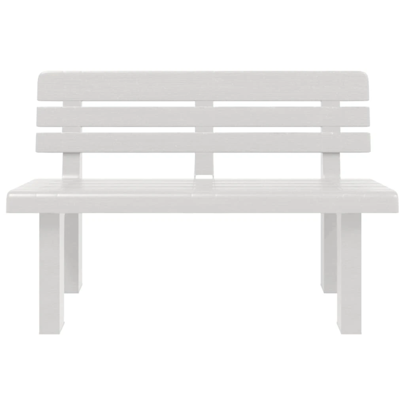 vidaXL dārza sols, balts, 110x52x71 cm, polipropilēns