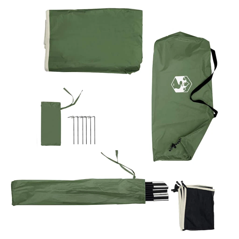vidaXL Camping Windbreak Green 344x120 cm Ūdensizturīgs