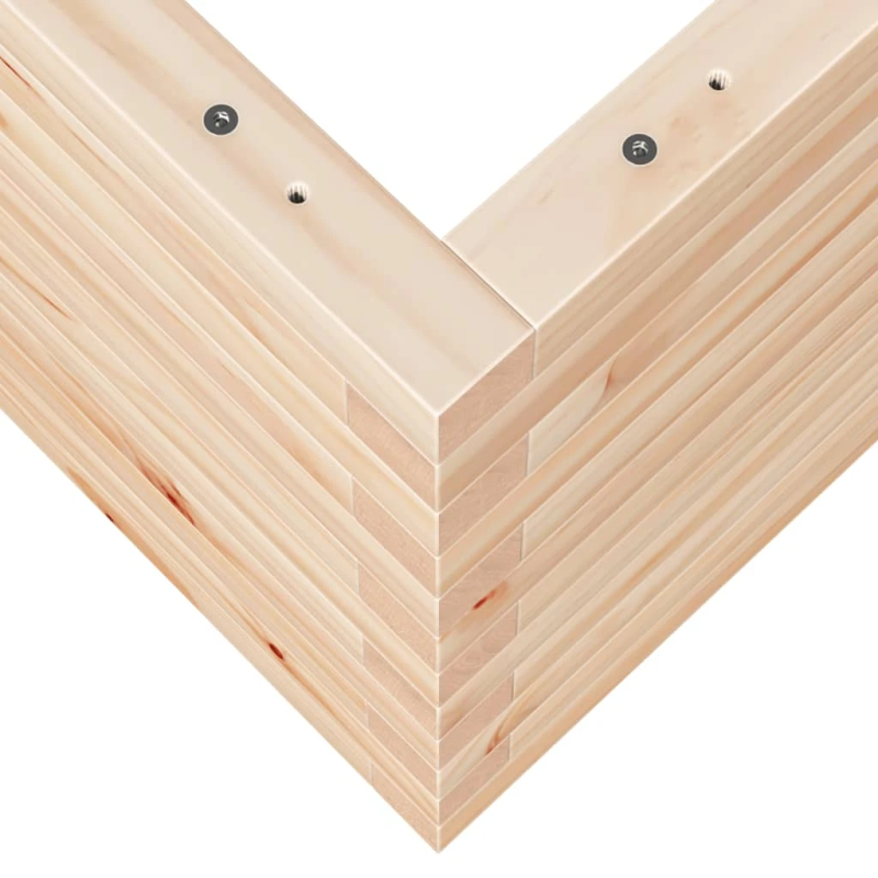 vidaXL dārza puķu kaste, 90x60x45,5 cm, priedes masīvkoks