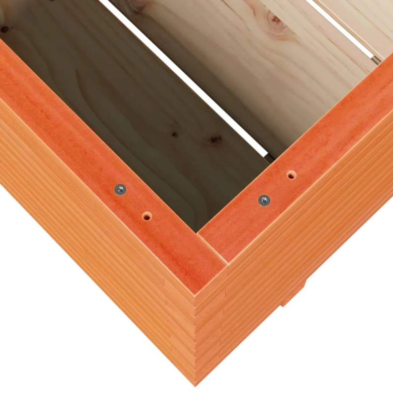 vidaXL dārza puķu kaste, vaska brūnas, 90x60x49,5cm, priedes masīvkoks