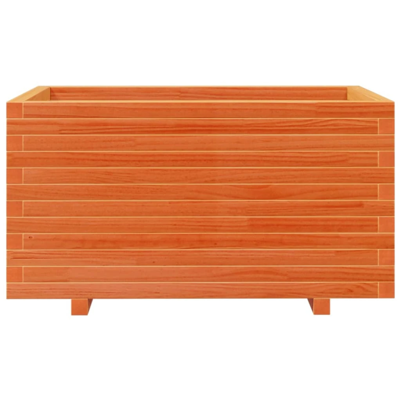 vidaXL dārza puķu kaste, vaska brūnas, 90x60x49,5cm, priedes masīvkoks