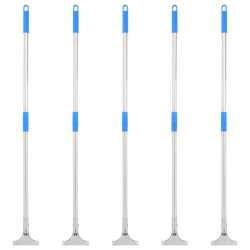 vidaXL grīdas tīrītāja rokturi, 5 gab., 119,5 cm, tērauds un plastmasa
