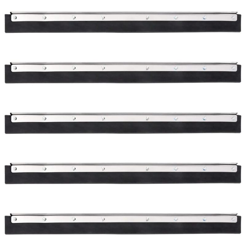 vidaXL grīdas tīrītāja galvas, 5 gab., 55x2x5 cm, tērauds un gumija