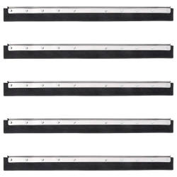 vidaXL grīdas tīrītāja galvas, 5 gab., 75x2x5 cm, tērauds un gumija