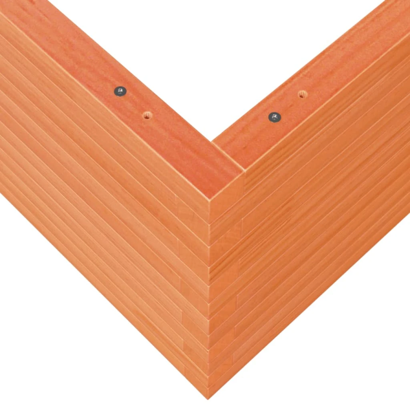 vidaXL dārza puķu kaste, vaska brūnas, 110x110x46 cm priedes masīvkoks