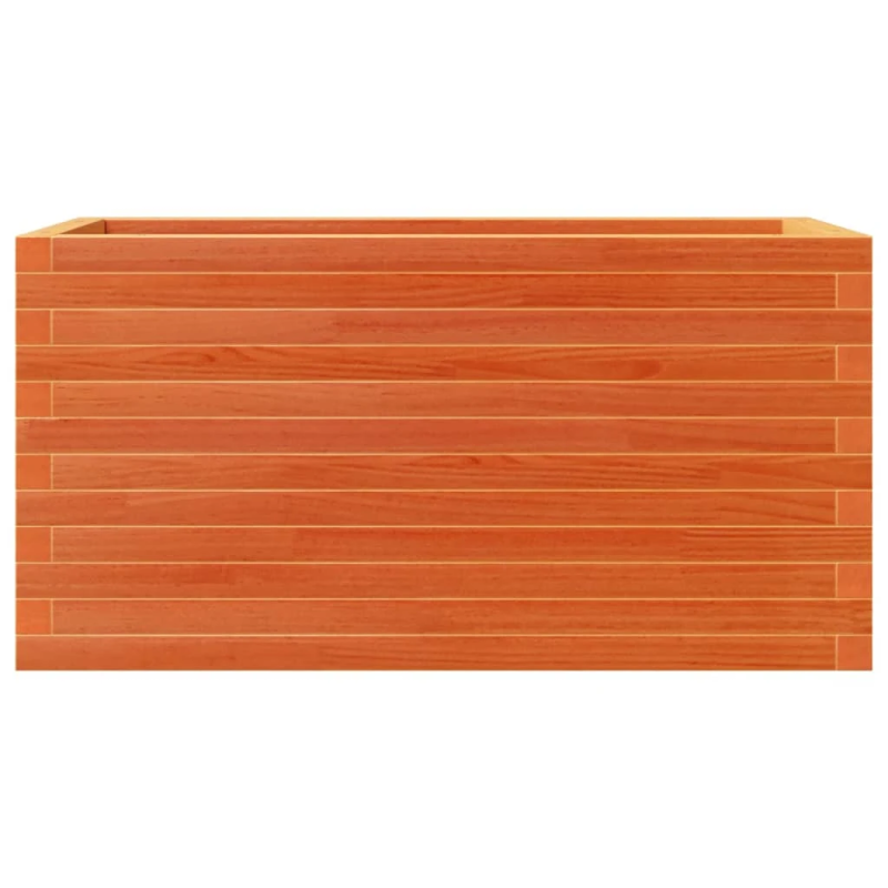 vidaXL dārza puķu kaste, vaska brūnas, 90x40x46 cm priedes masīvkoks