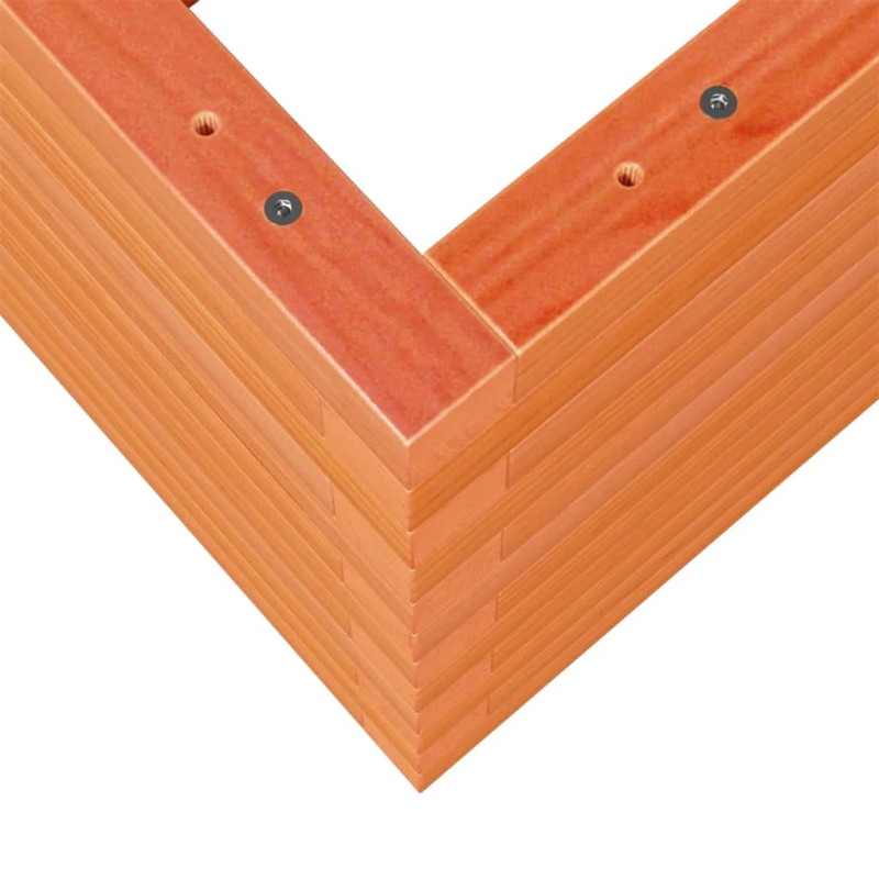 vidaXL dārza puķu kaste, vaska brūnas, 110x40x46 cm priedes masīvkoks