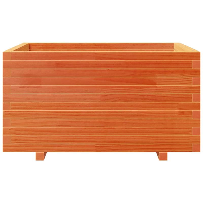 vidaXL dārza puķu kaste, vaska brūnas, 90x60x49,5cm, priedes masīvkoks