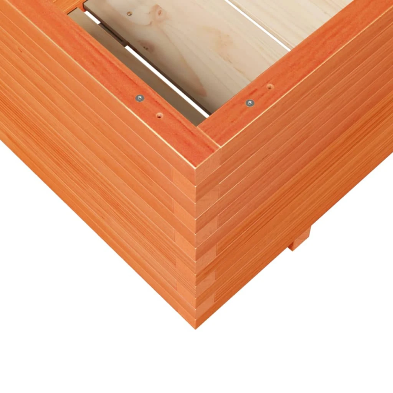 vidaXL dārza puķu kaste, vaska brūnas, 110x60x49,5cm priedes masīvkoks