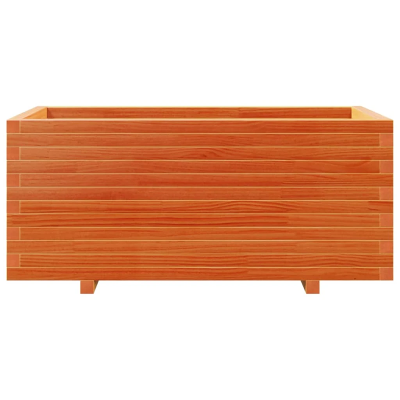 vidaXL dārza puķu kaste, vaska brūnas, 110x60x49,5cm priedes masīvkoks
