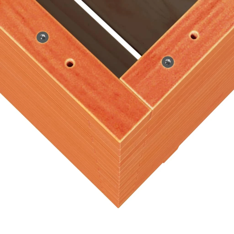 vidaXL dārza puķu kaste, vaska brūnas, 60x60x72,5 cm priedes masīvkoks