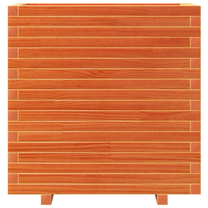 vidaXL dārza puķu kaste, vaska brūnas, 70x40x72,5 cm priedes masīvkoks