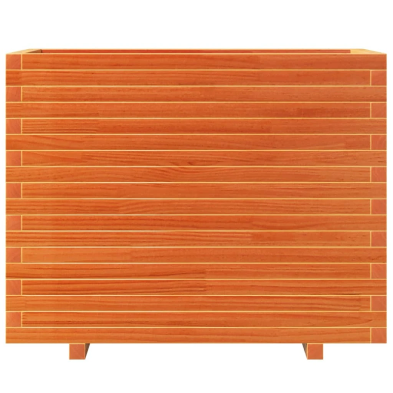 vidaXL dārza puķu kaste, vaska brūnas, 90x40x72,5cm, priedes masīvkoks