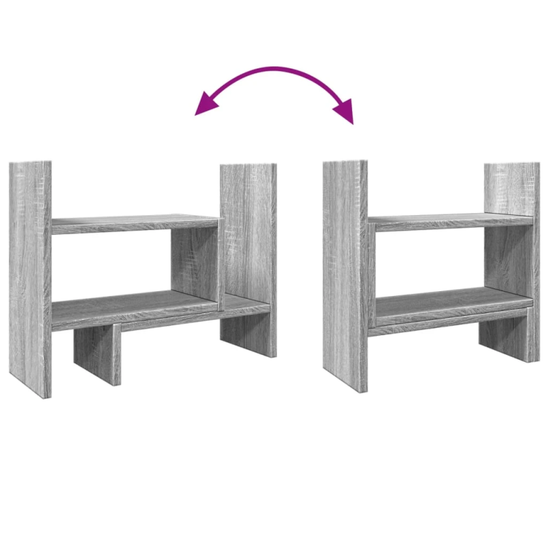 vidaXL rakstāmgalda organizators, pelēka ozola, 38,5x17x39 cm, koks