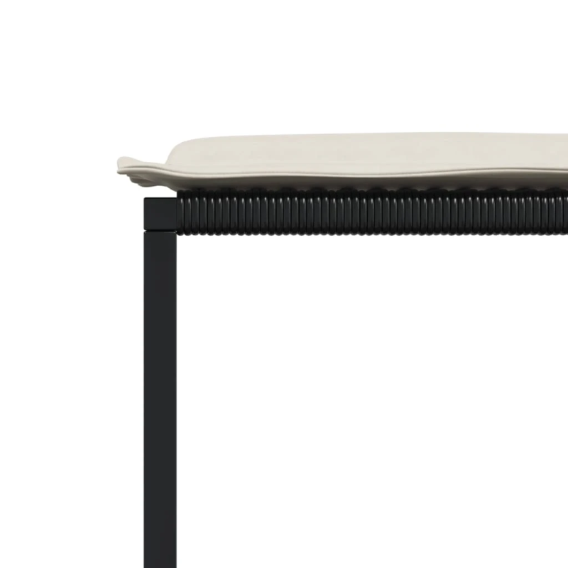 vidaXL 15-daļīgs dārza mēbeļu komplekts ar matračiem, melns PE