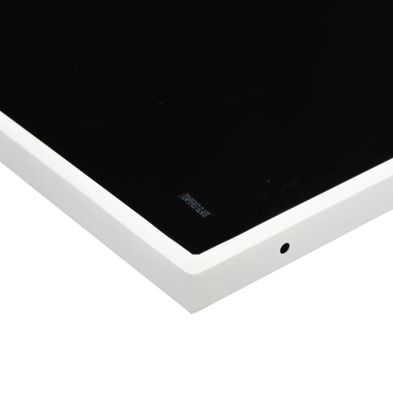 vidaXL 17-daļīgs dārza mēbeļu komplekts ar matračiem, balts tekstilēns