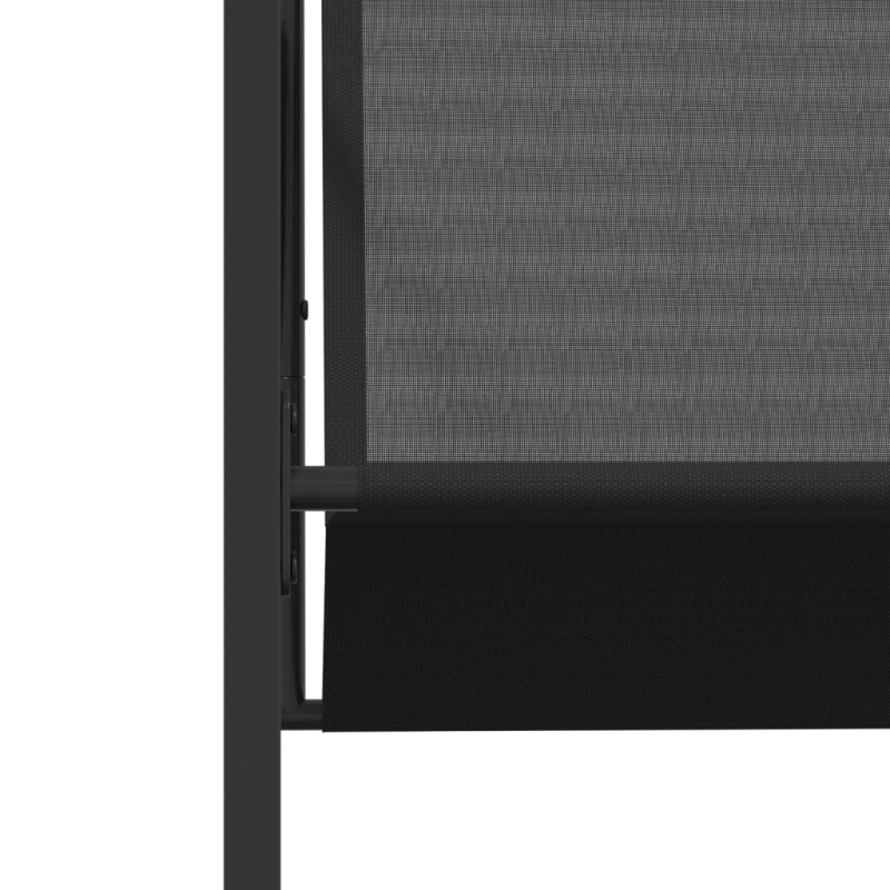 vidaXL 7-daļīgs dārza mēbeļu komplekts, melns tekstilēns