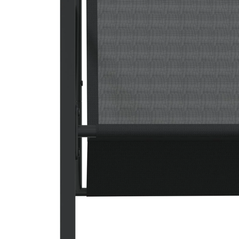 vidaXL 9-daļīgs dārza mēbeļu komplekts, melns tekstilēns