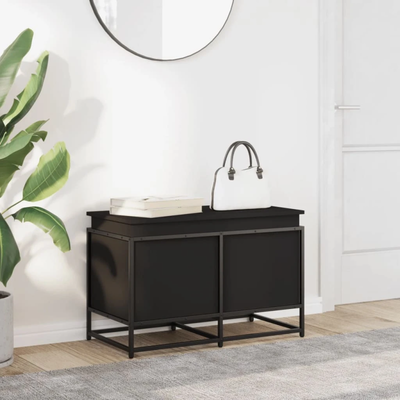 vidaXL uzglabāšanas kaste ar vāku, 80x40x51,5 cm, inženierijas koks