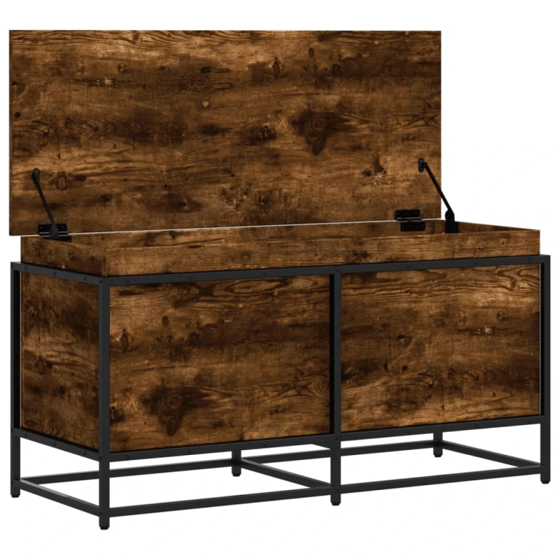 vidaXL uzglabāšanas kaste ar vāku, 100x40x51,5 cm, inženierijas koks