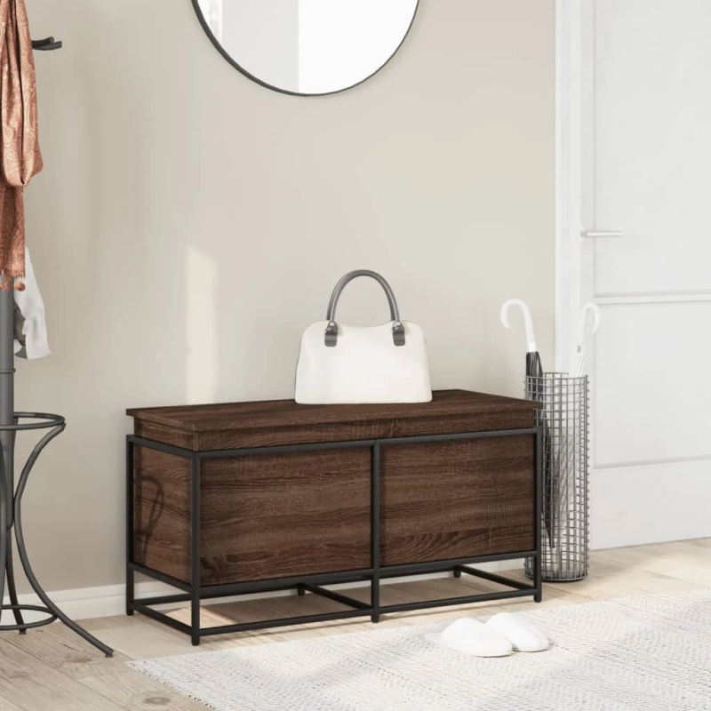 vidaXL uzglabāšanas kaste ar vāku, 100x40x51,5 cm, inženierijas koks