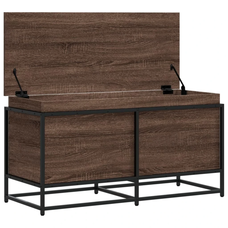 vidaXL uzglabāšanas kaste ar vāku, 100x40x51,5 cm, inženierijas koks