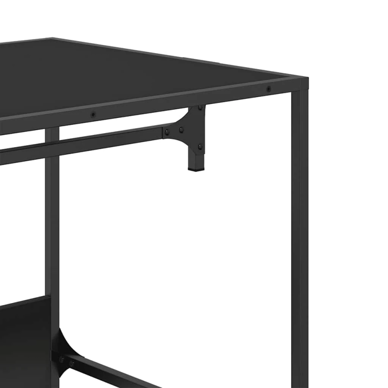 vidaXL skapis, 90x50x180 cm, melns, inženierijas koks