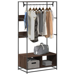 vidaXL drēbju skapis, ozolkoka krāsa, 90x50x180 cm, inženierijas koks